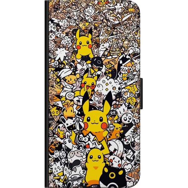 Kompatibel Tegnebogsetui til Nokia 2.4 Legende Pikachu-design i tegneseriestil