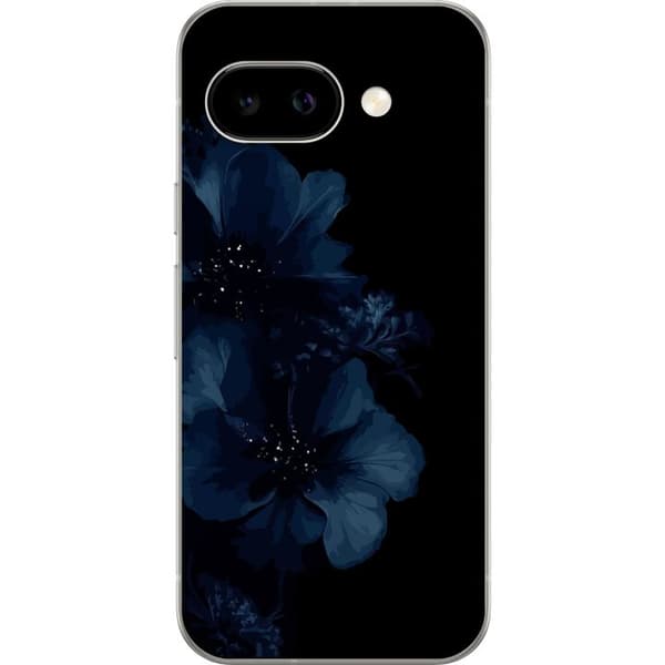 Kompatibelt Mobildeksel til Google Pixel 10a Mörkblå blommor