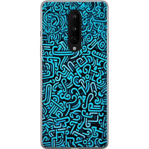 Kompatibelt Mobildeksel til OnePlus 8 Blå abstrakt graffiti