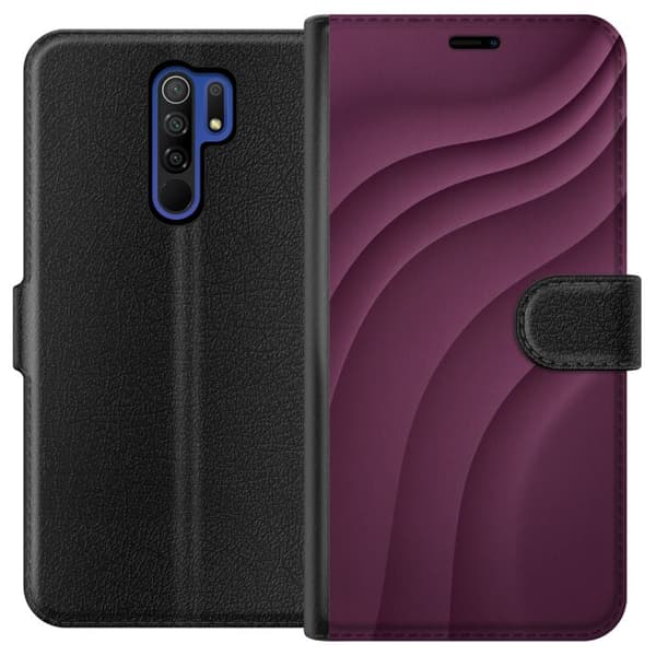 Kompatibelt Plånboksfodral till Xiaomi Redmi 9 Plum Motion