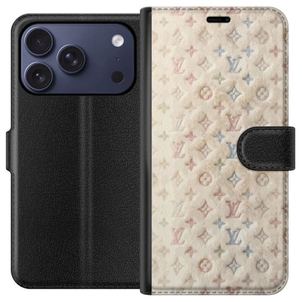 Kompatibel Tegnebogsetui til Apple iPhone 17 Pro Farverig monogram inspireret af eksklusiv modesans