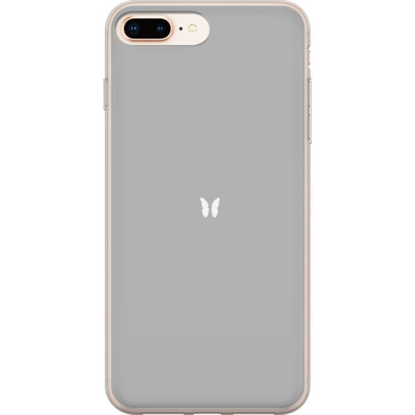 Kompatibelt Mobildeksel til Apple iPhone 8 Plus Grå Sommerfugl
