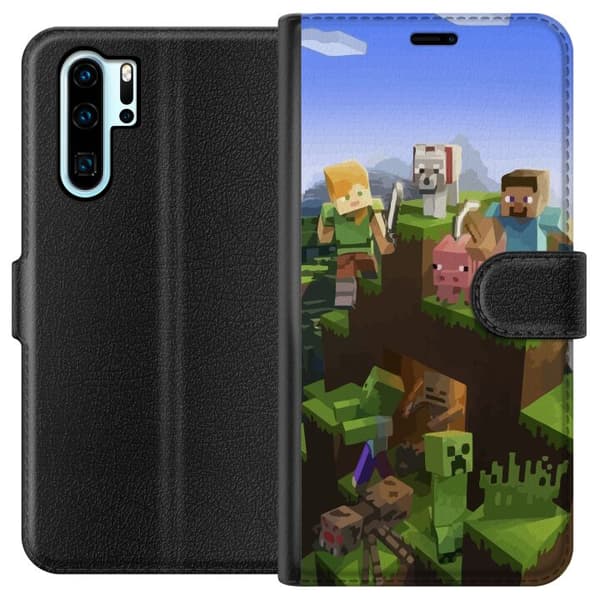Kompatibel Tegnebogsetui til Huawei P30 Pro MineCraft