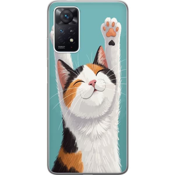 Kompatibelt Mobilskal till Xiaomi Redmi Note 11 Pro Glad trefärgad katt