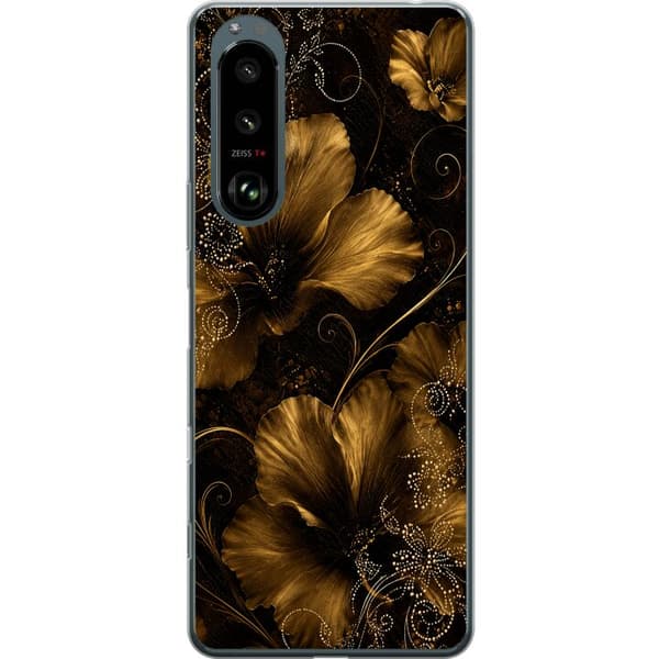 Kompatibelt Mobildeksel til Sony Xperia 5 III Gyllen blomstring