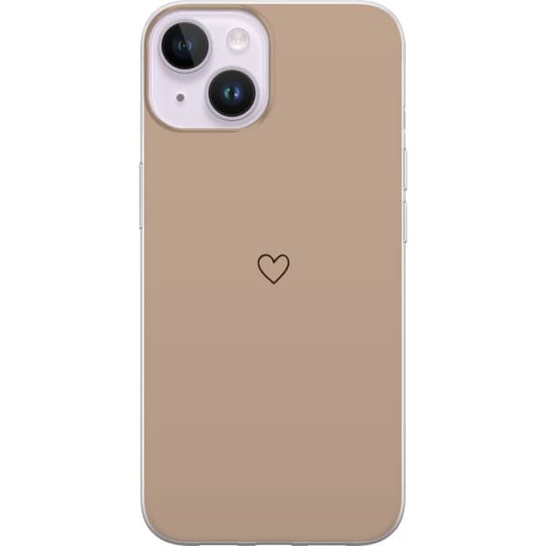 Kompatibelt Mobilskal till Apple iPhone 14 Plus Hjärta Brun