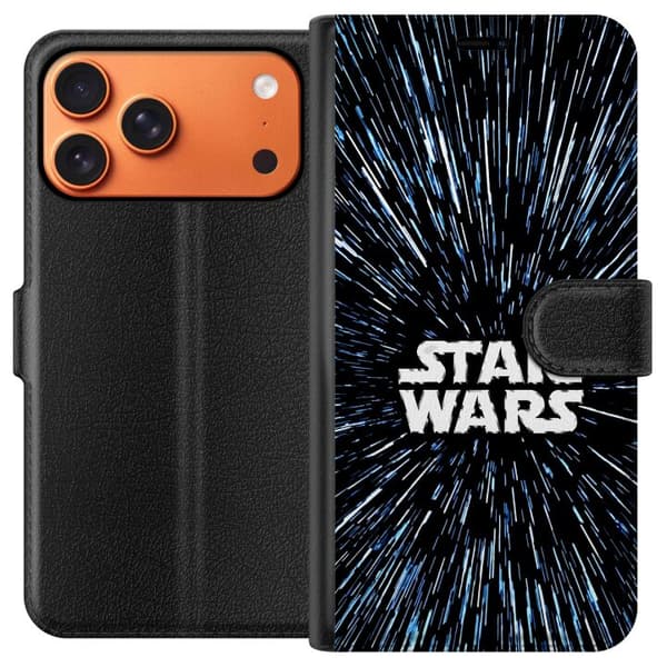 Kompatibel Tegnebogsetui til Apple iPhone 17 Pro Max Klassisk Star Wars design med rumfølelse