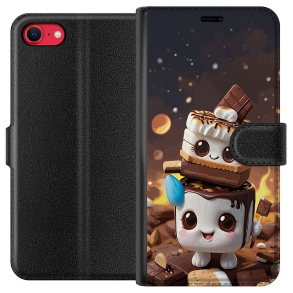 Kompatibelt Plånboksfodral till Apple iPhone 7 Sött dessertdesign med marshmallow