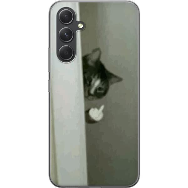 Kompatibelt Mobildeksel til Samsung Galaxy S24 FE HAHA Katt