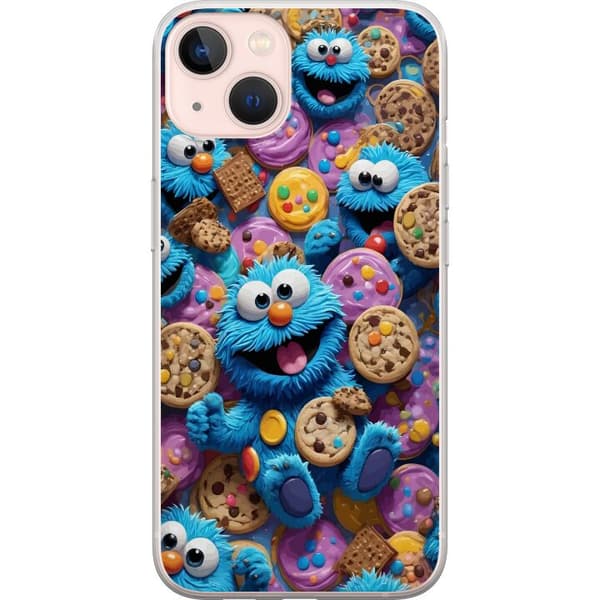 Kompatibelt Mobildeksel til Apple iPhone 13 mini Blå kakmonster med kakor