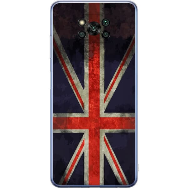 Kompatibelt Mobilskal till Xiaomi Poco X3 Pro Brittisk flagga med rustik känsla