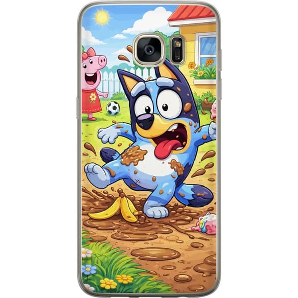 Kompatibelt Mobildeksel til Samsung Galaxy S7 edge Blåy