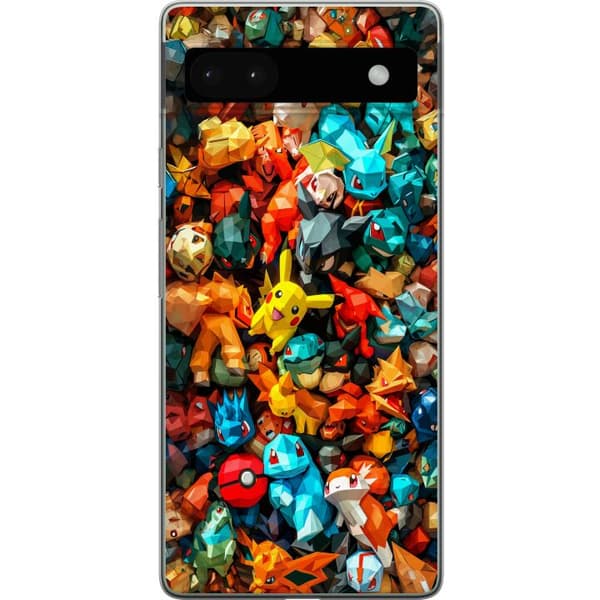 Kompatibelt Mobilskal till Google Pixel 6a Unik geometrisk pokémon-design
