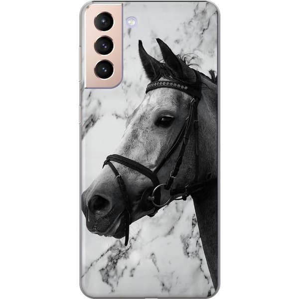 Kompatibelt Mobildeksel til Samsung Galaxy S21 Marmor med hest