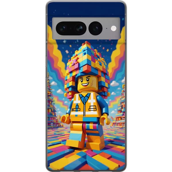 Kompatibelt Mobildeksel til Google Pixel 7 Pro Byggklossfigur