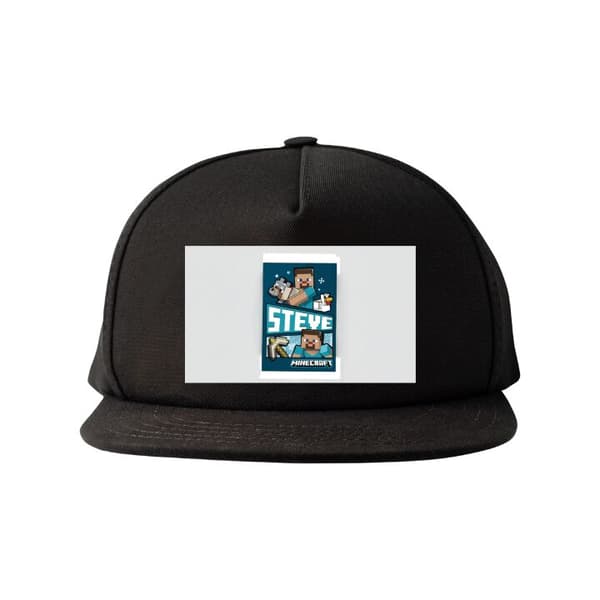 Snapback Pixelfigur med djur Svart Vuxen