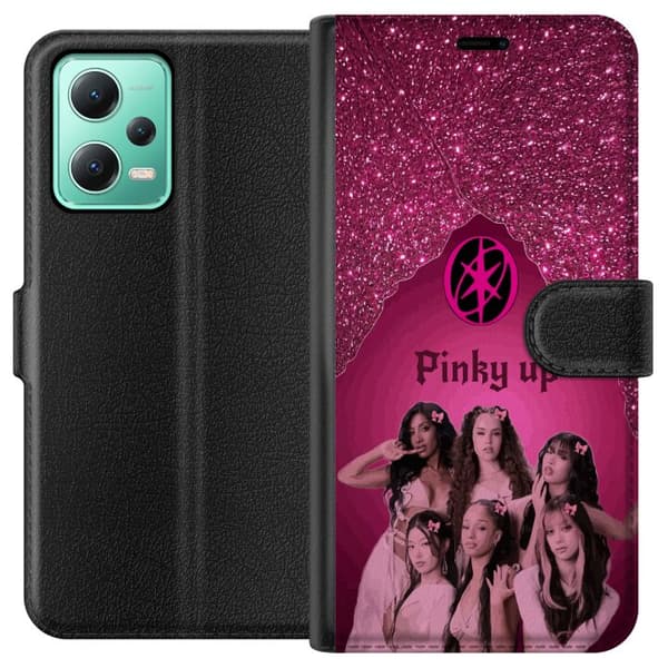 Kompatibel Tegnebogsetui til Xiaomi Redmi Note 12 KATSEYE Pinky Up