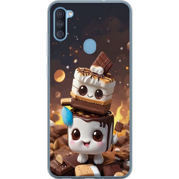 Kompatibelt Mobildeksel til Samsung Galaxy A11 Søt dessertdesign med marshmallow
