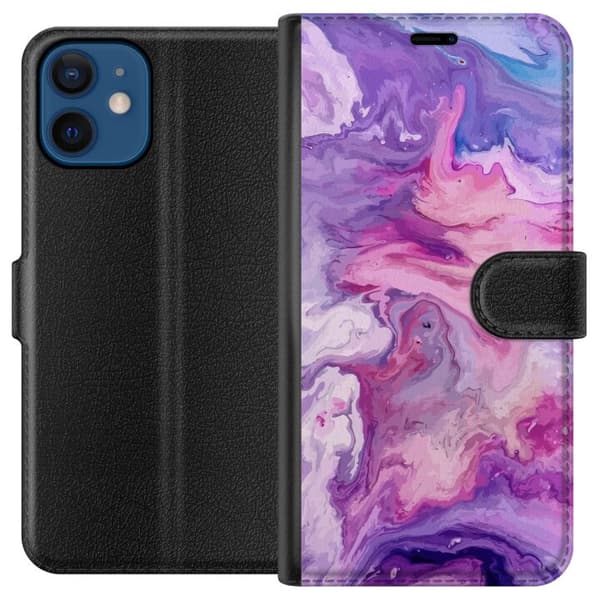 Kompatibel Tegnebogsetui til Apple iPhone 12 Marmor