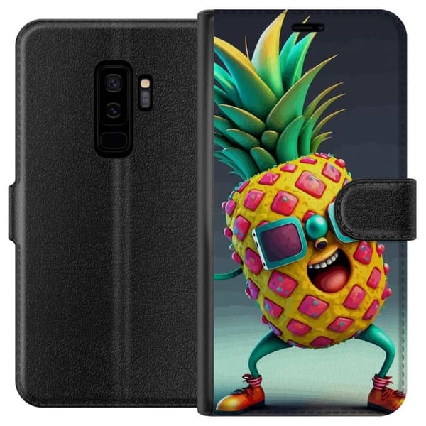 Kompatibelt Plånboksfodral till Samsung Galaxy S9+ Ananas