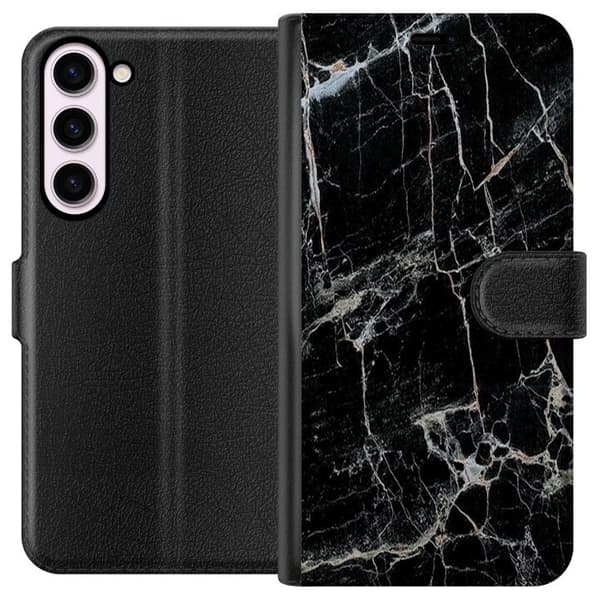 Kompatibel Tegnebogsetui til Samsung Galaxy S23+ Sort marmor