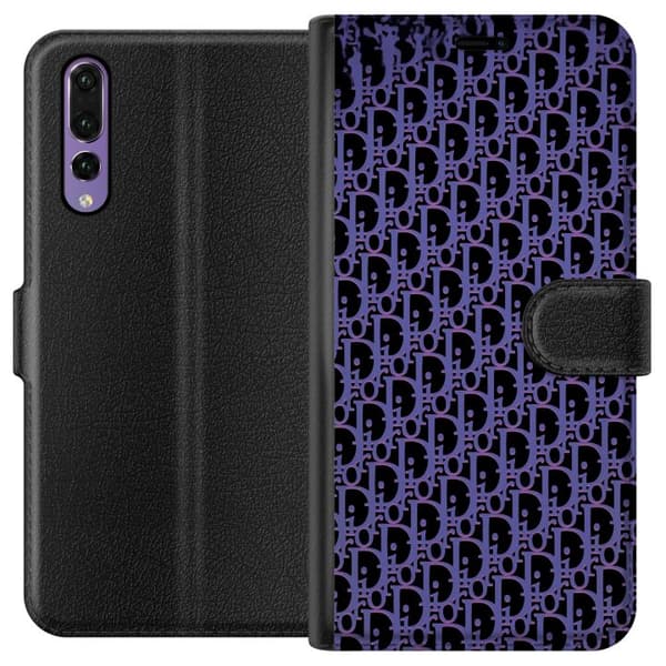Kompatibelt Lommeboketui til Huawei P20 Pro Moderneluksuriøst monogram i stilrent design
