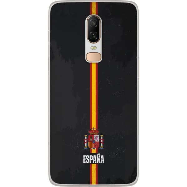 Kompatibelt Mobildeksel til OnePlus 6 Stilig design med Spanias flagg