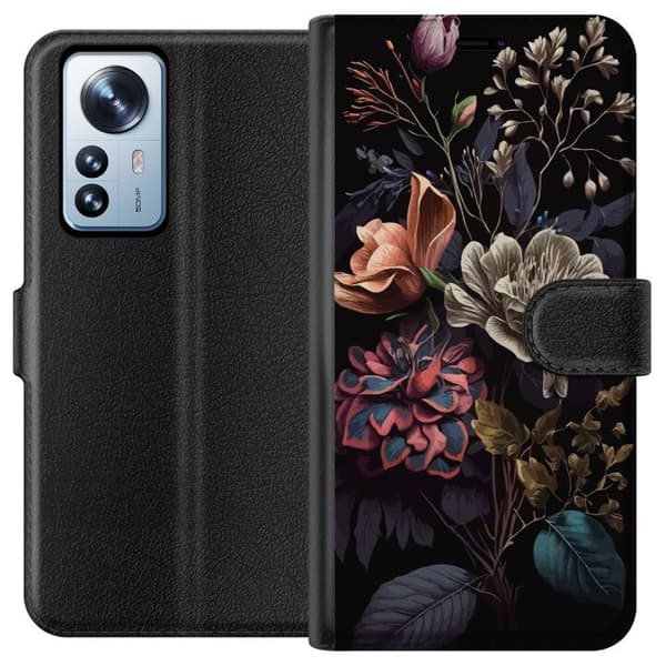 Kompatibelt Plånboksfodral till Xiaomi 12 Pro Blommor