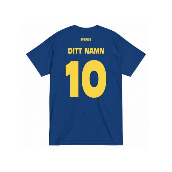 Sverige Supportertröja Barn med Eget Tryck BORTAHEMMA Borta 98/104