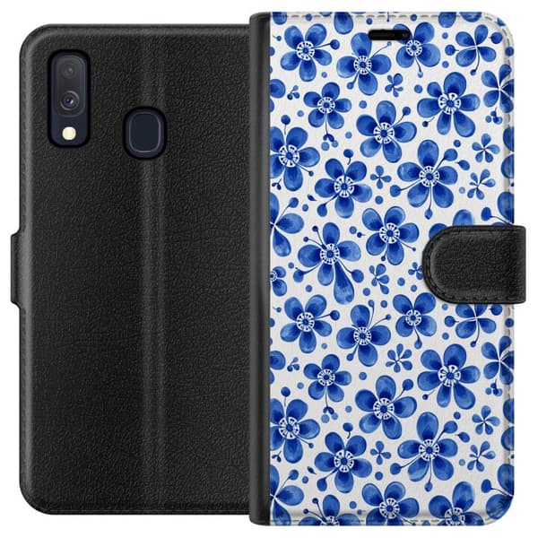 Kompatibel Tegnebogsetui til Samsung Galaxy A40 Blåt venskab