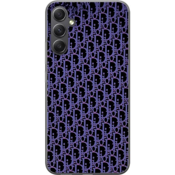 Kompatibelt Mobildeksel til Samsung Galaxy S23 FE Moderneluksuriøst monogram i stilrent design