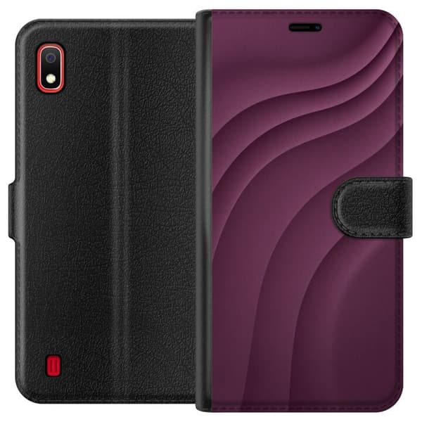 Kompatibelt Plånboksfodral till Samsung Galaxy A10 Plum Motion