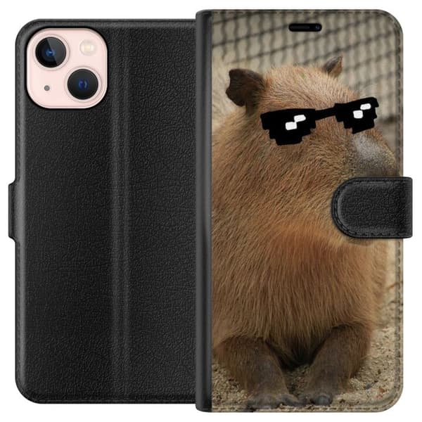 Kompatibelt Plånboksfodral till Apple iPhone 13 mini Capybara