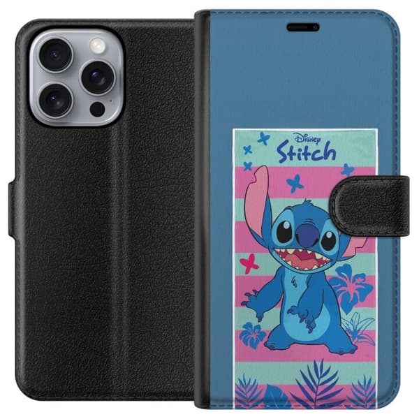 Kompatibel Tegnebogsetui til Apple iPhone 16 Pro Max Disney Stitch