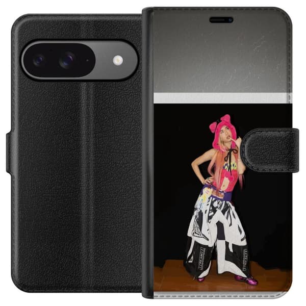 Kompatibel Tegnebogsetui til Google Pixel 9 KATSEYE rosa modeporträtt
