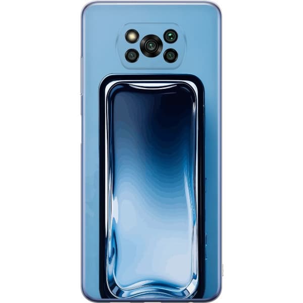 Kompatibel Mobilcover til Xiaomi Poco X3 Pro Blå glaseffekt