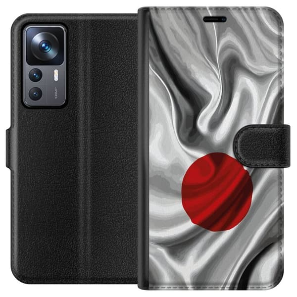 Kompatibel Tegnebogsetui til Xiaomi 12T Pro Modern rumdesign med abstrakt planet
