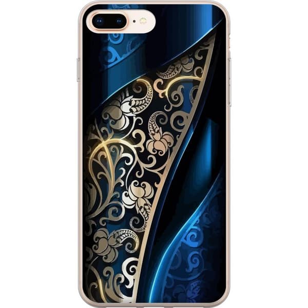 Kompatibel Mobilcover til Apple iPhone 8 Plus Blå og Guld