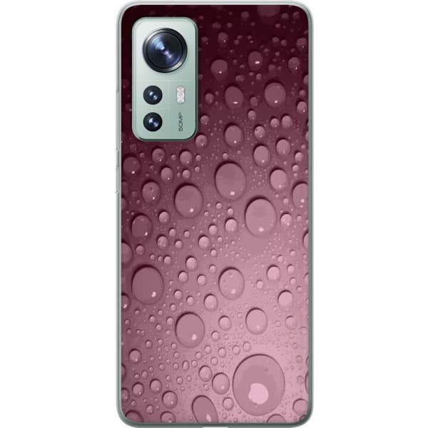 Kompatibelt Mobildeksel til Xiaomi 12 Rosa vattendroppar