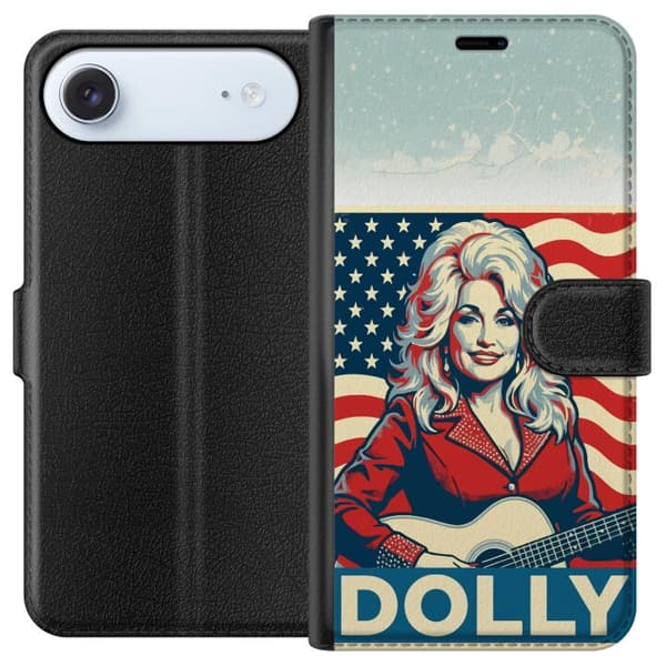 Kompatibelt Lommeboketui til Apple iPhone Air Dolly Parton med gitarr och USA-flagga