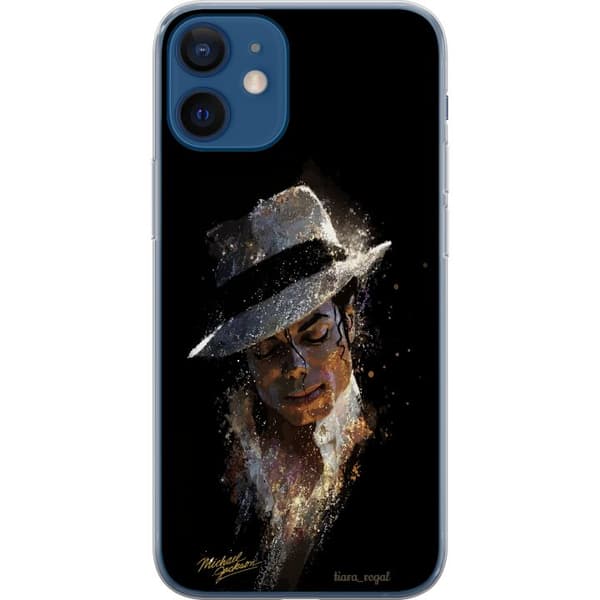 Kompatibelt Mobildeksel til Apple iPhone 12 Kunstnerisk portrett av mann med hvit hatt og glitrende detaljer