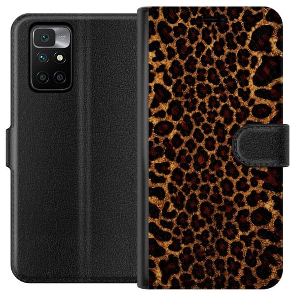 Kompatibelt Lommeboketui til Xiaomi Redmi 10 Leopardikon