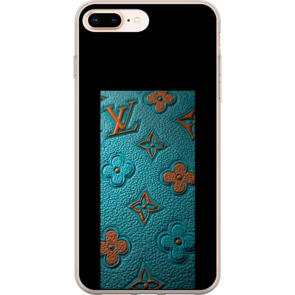 Kompatibelt Mobilskal till Apple iPhone 7 Plus Elegant monogramdesign med präglad läderkänsla