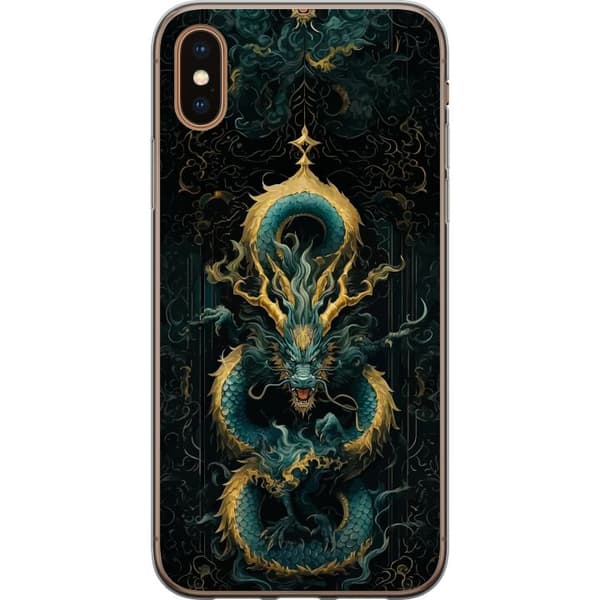 Kompatibelt Mobildeksel til Apple iPhone XS Max Asiatisk drake