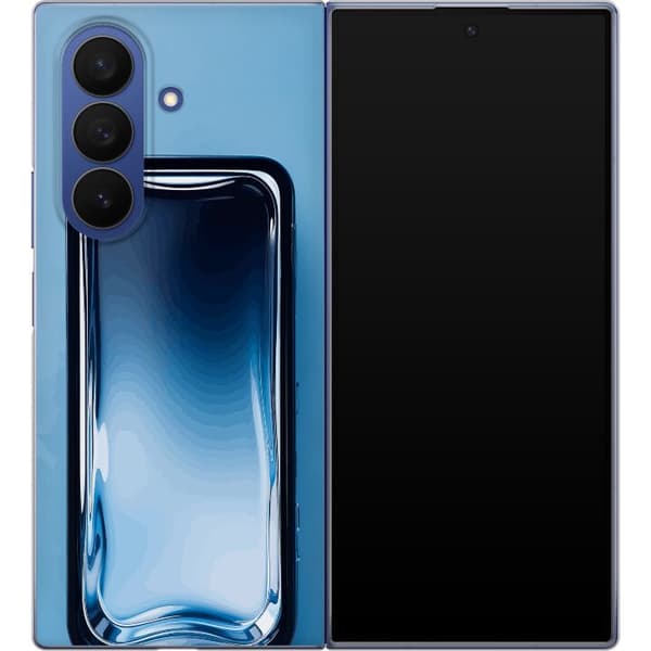 Kompatibelt Mobildeksel til Samsung Galaxy Z Fold7 Blå glaseffekt