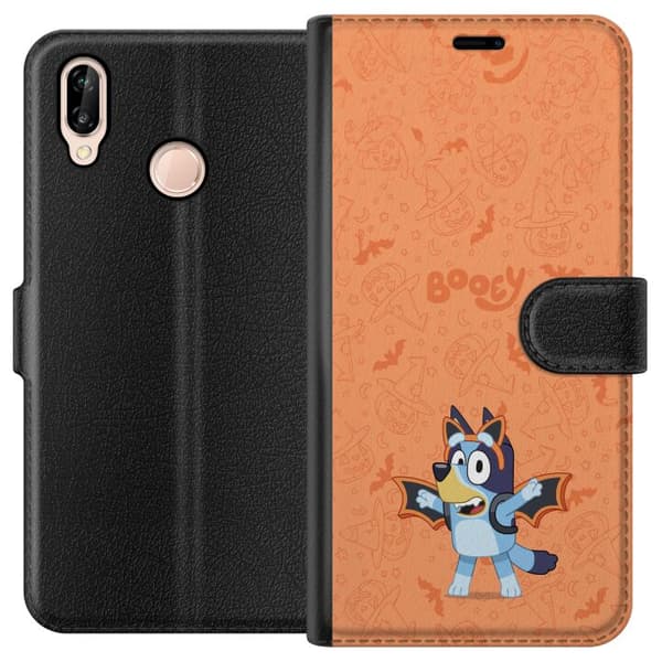 Kompatibel Tegnebogsetui til Huawei P20 lite Søde tegnede Halloweenmotiver for børn