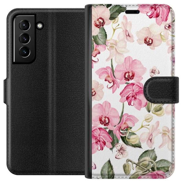 Kompatibel Tegnebogsetui til Samsung Galaxy S21+ 5G Blomster