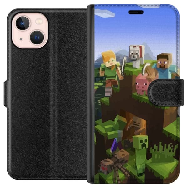 Kompatibelt Lommeboketui til Apple iPhone 13 mini MineCraft