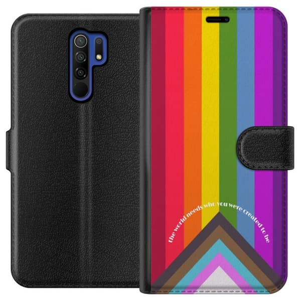 Kompatibelt Plånboksfodral till Xiaomi Redmi 9 Hej världen!