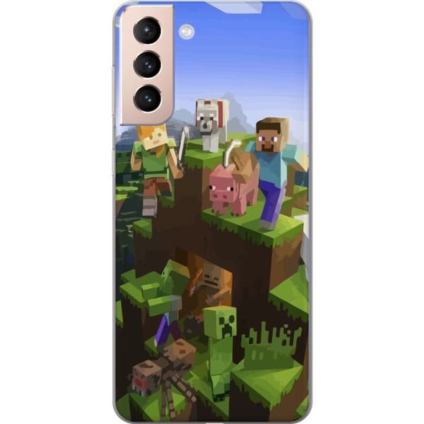 Kompatibelt Mobildeksel til Samsung Galaxy S21 Minecraft